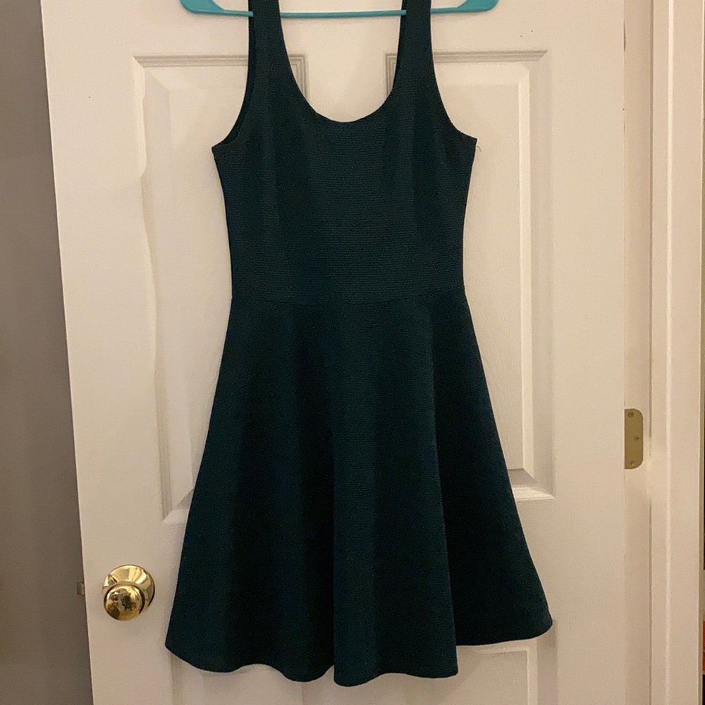 Emerald Green Flared Dress